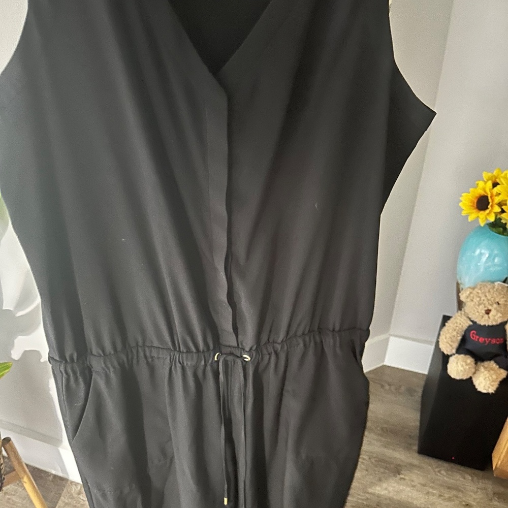 Express Black Button Down Jumpsuit - image 7